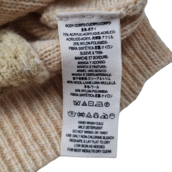 Free People Long Sleeve Sweater Tan Medium - Picture 8 of 11